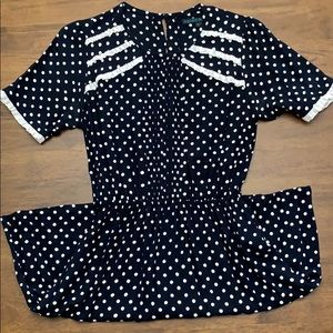 ModCloth Navy Polka Dot Dress